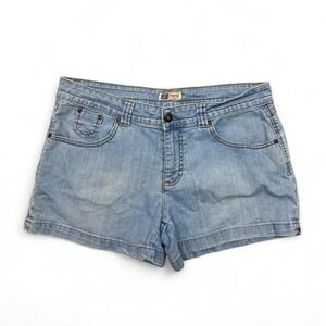 Vintage Y2K Faded Glory Light Wash Denim Mom Shorts Mid Rise Women's 10‎